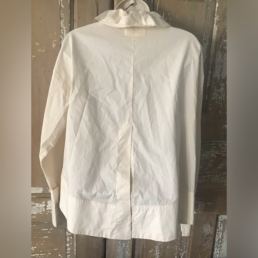 Psophia Vazquez De Castro Blouse Sz Small Cream Unique Quiet Luxury Retail $289 - Picture 5 of 9